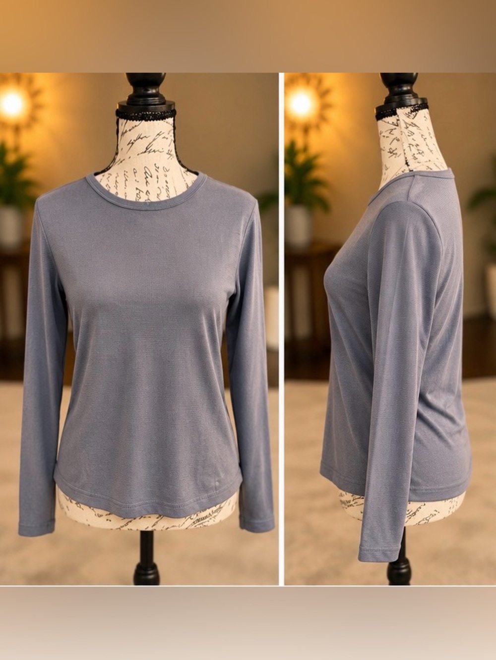 Patagonia Capilene Long Sleeve Base Layer Top Gray Blue Women’s Small